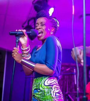 Tasila Mwale performing in 2015. Photo by Fortress